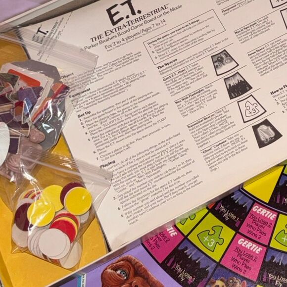Vintage 1982 E.T. Extraterrestrial Parker Brothers Board Game No 157 Complete - Picture 6 of 11